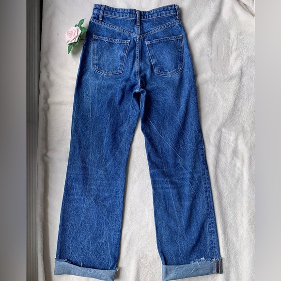 Zara Distressed Denim Wide Leg Jeans - Picture 10 of 12